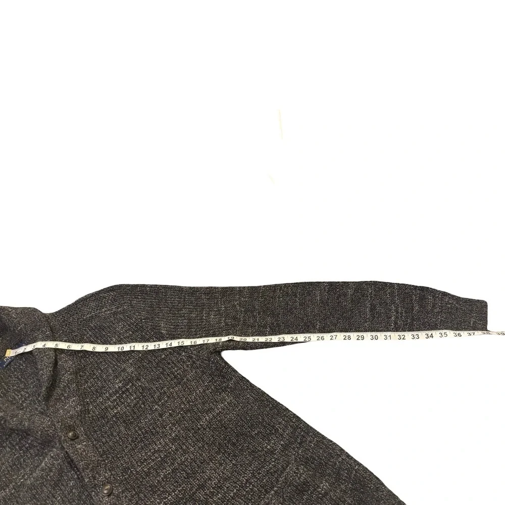 Polo Ralph Lauren Mens XL Charcoal Gray Marled Cotton Shawl Collar Cardigan